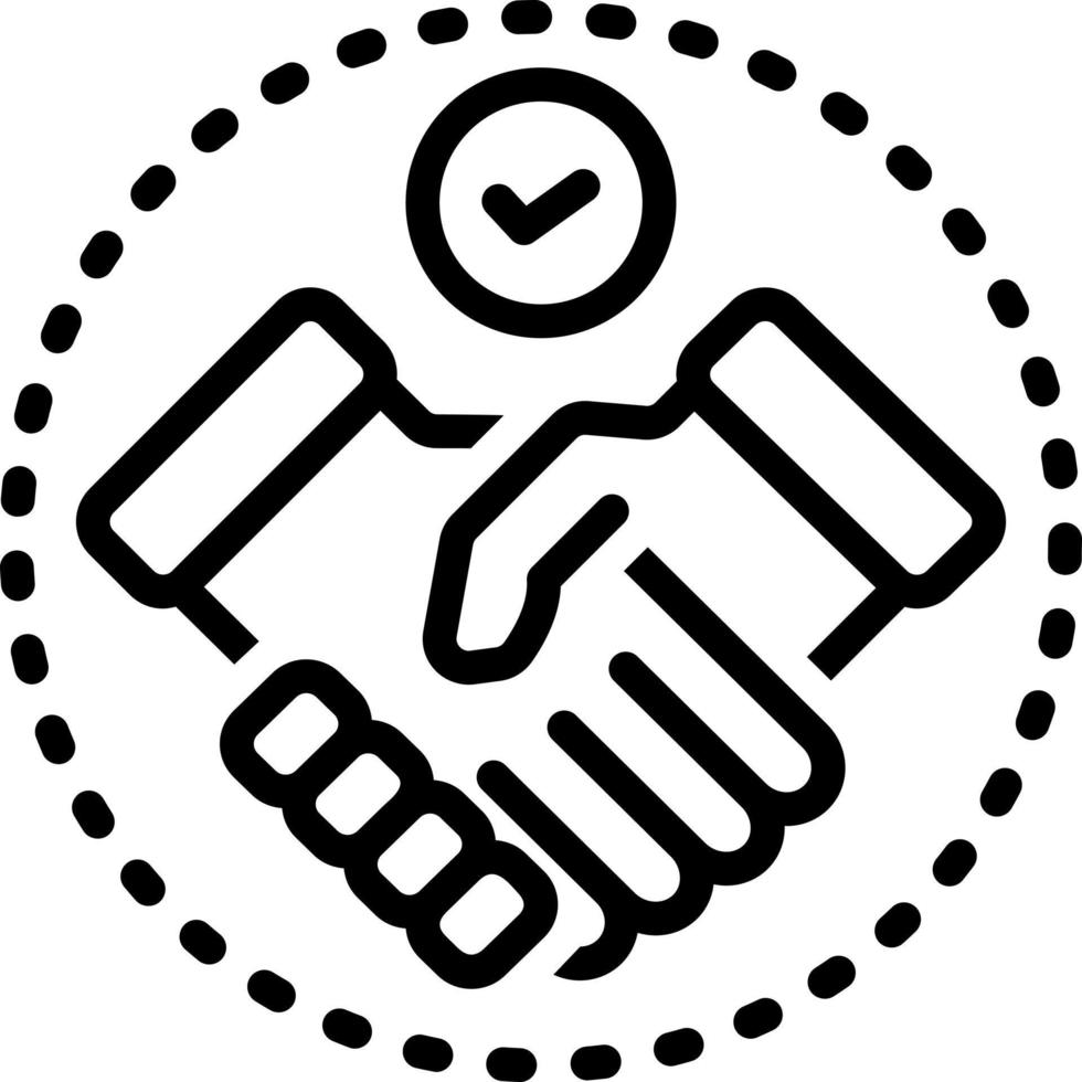 line icon for settlement, vector