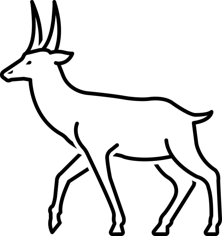 line icon for deer vector