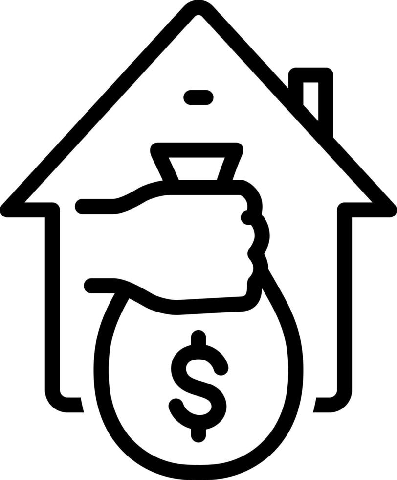 line icon for loan vector