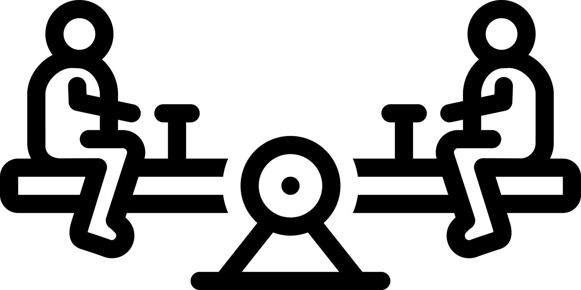 line icon for seesaw vector