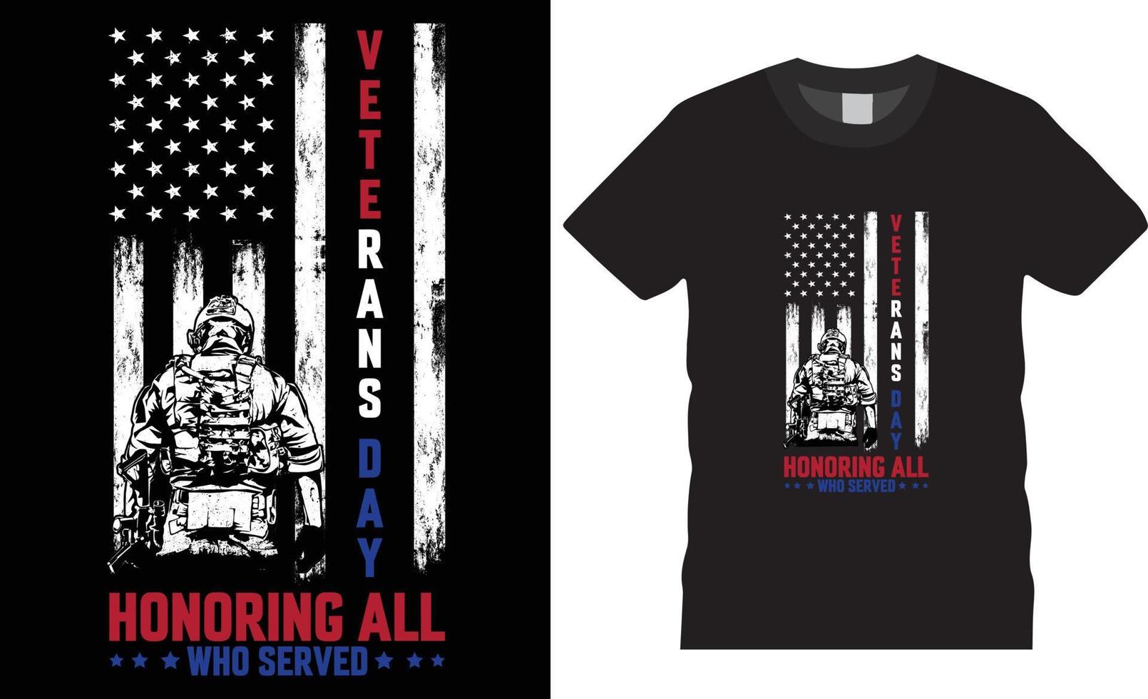 Typography Veterans Day Creative T-Shirt Design Vector