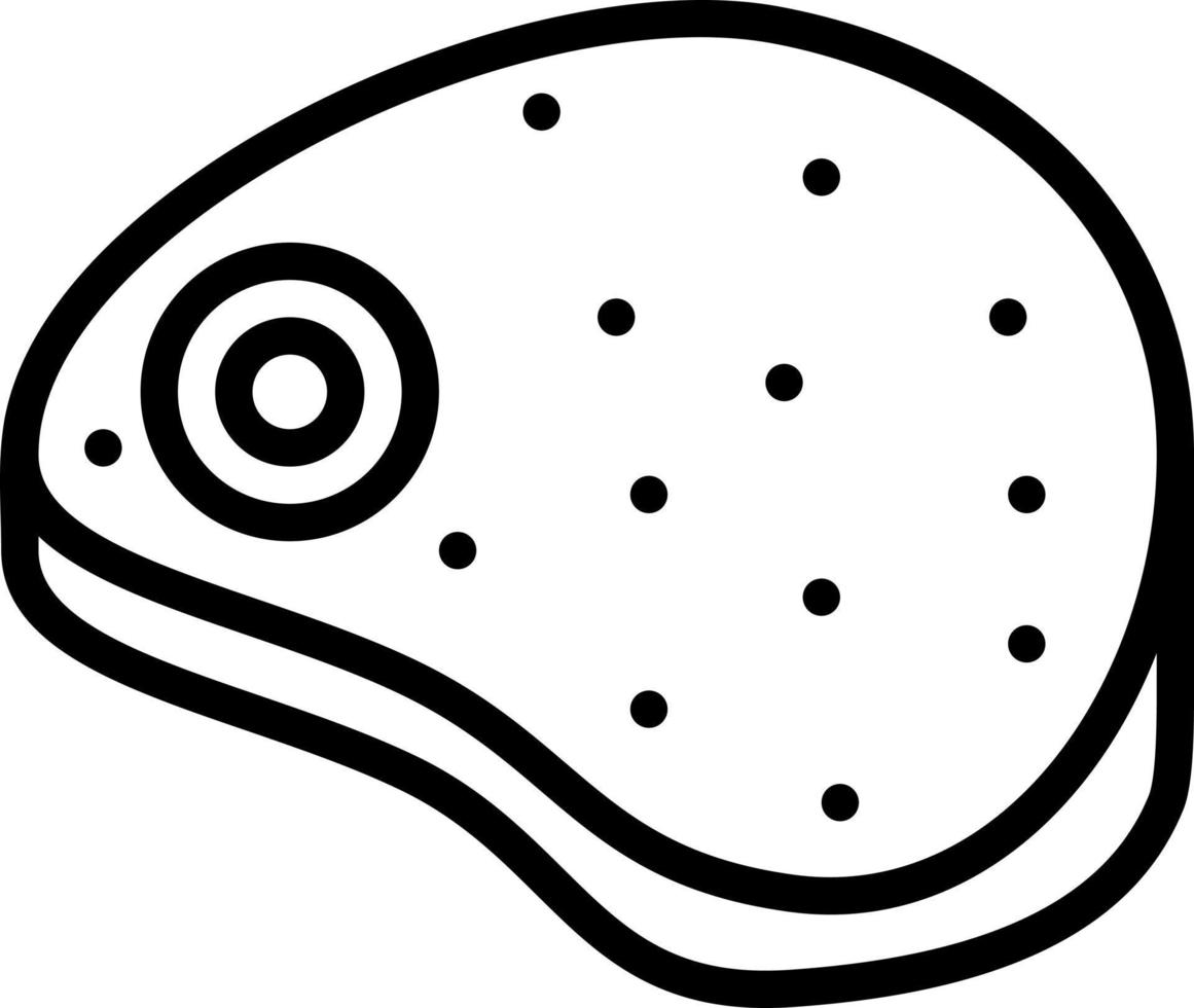 line icon for flesh vector