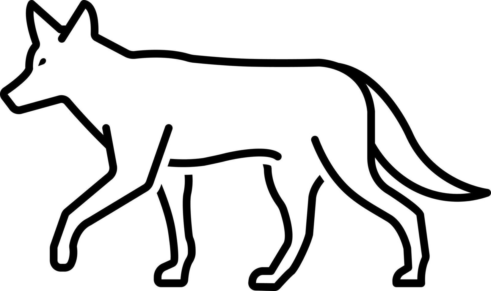 line icon for jackal vector