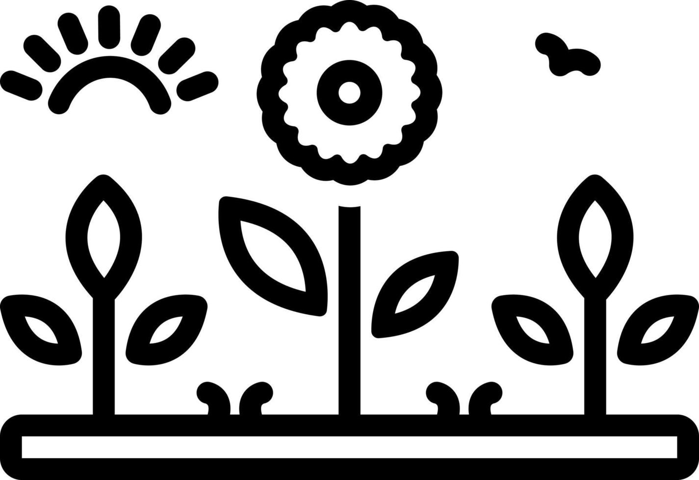 line icon for garden vector
