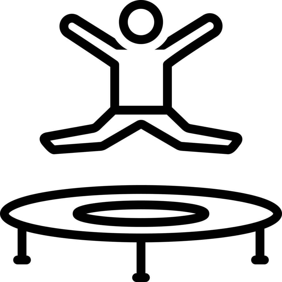 line icon for jumping vector