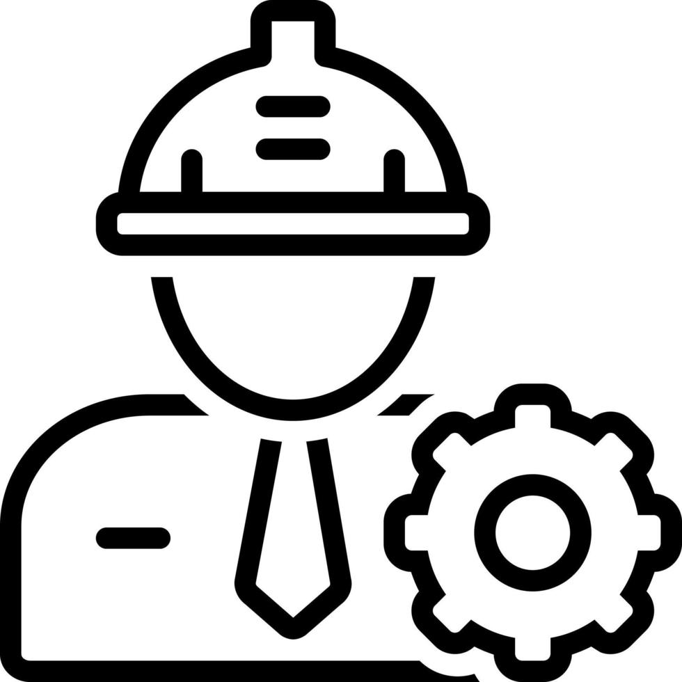 icono de línea para ingeniero vector