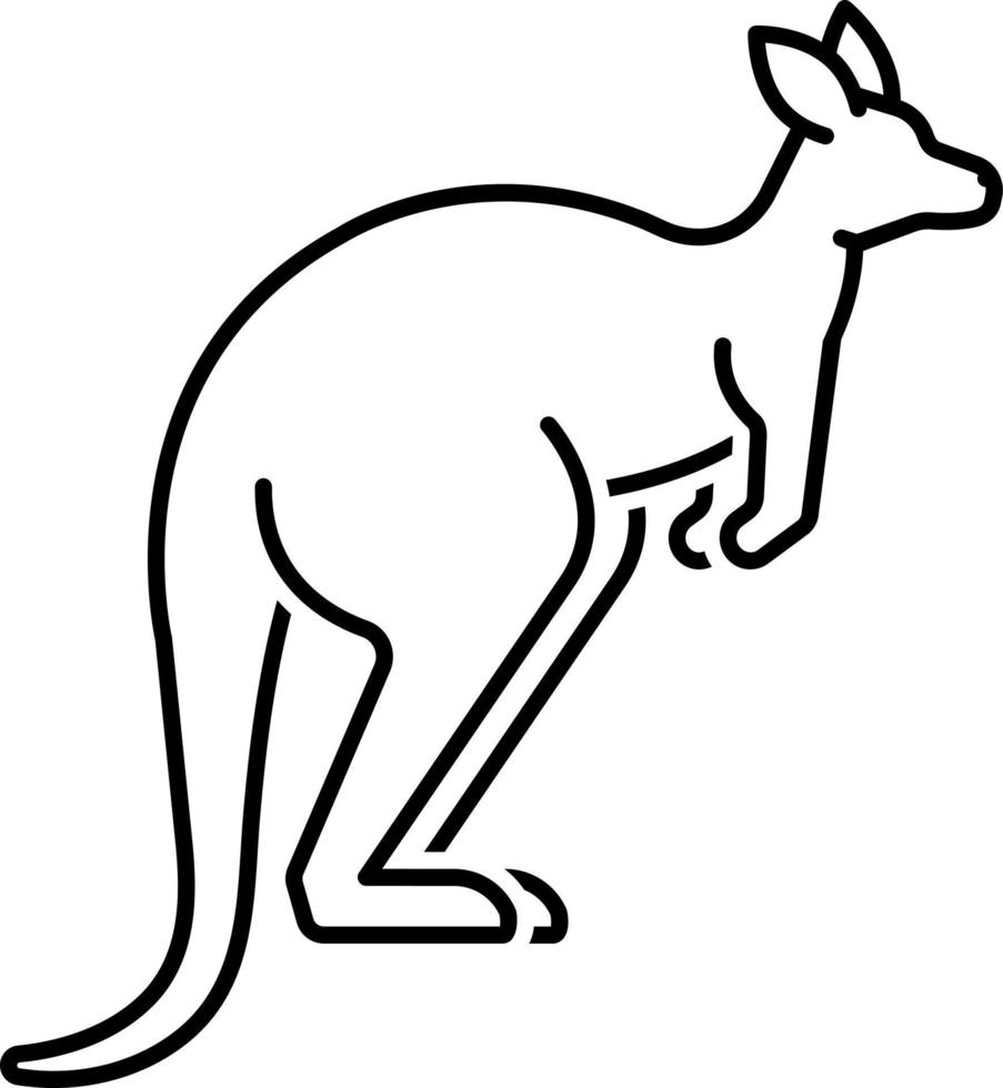 line icon for kangaroo vector