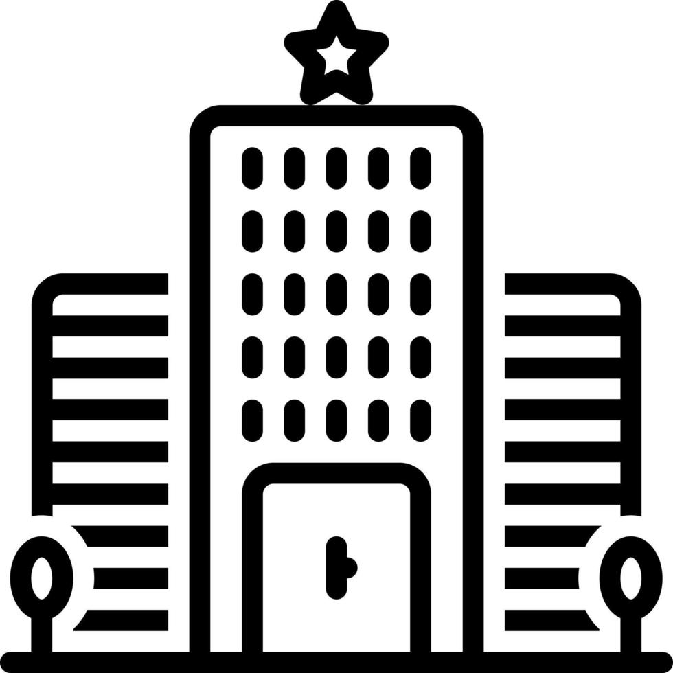 line icon for hotel vector