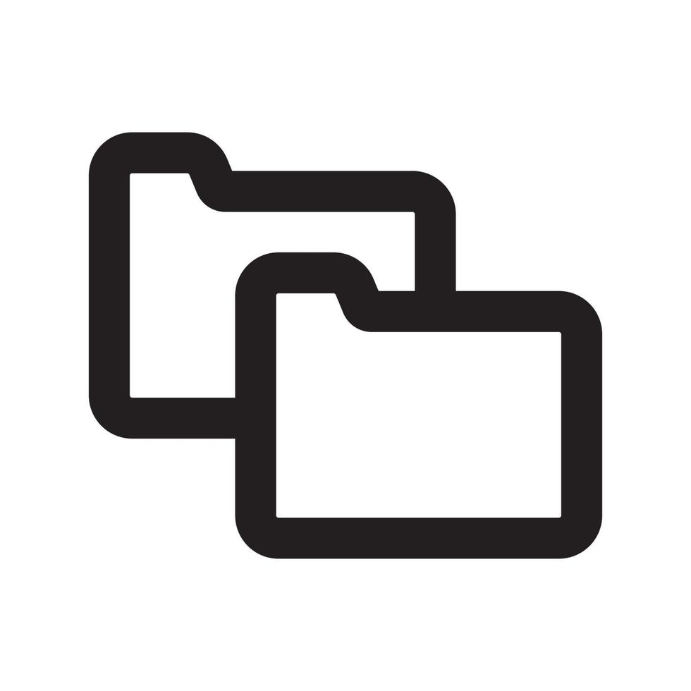 Folder Icon with Outline Style vector