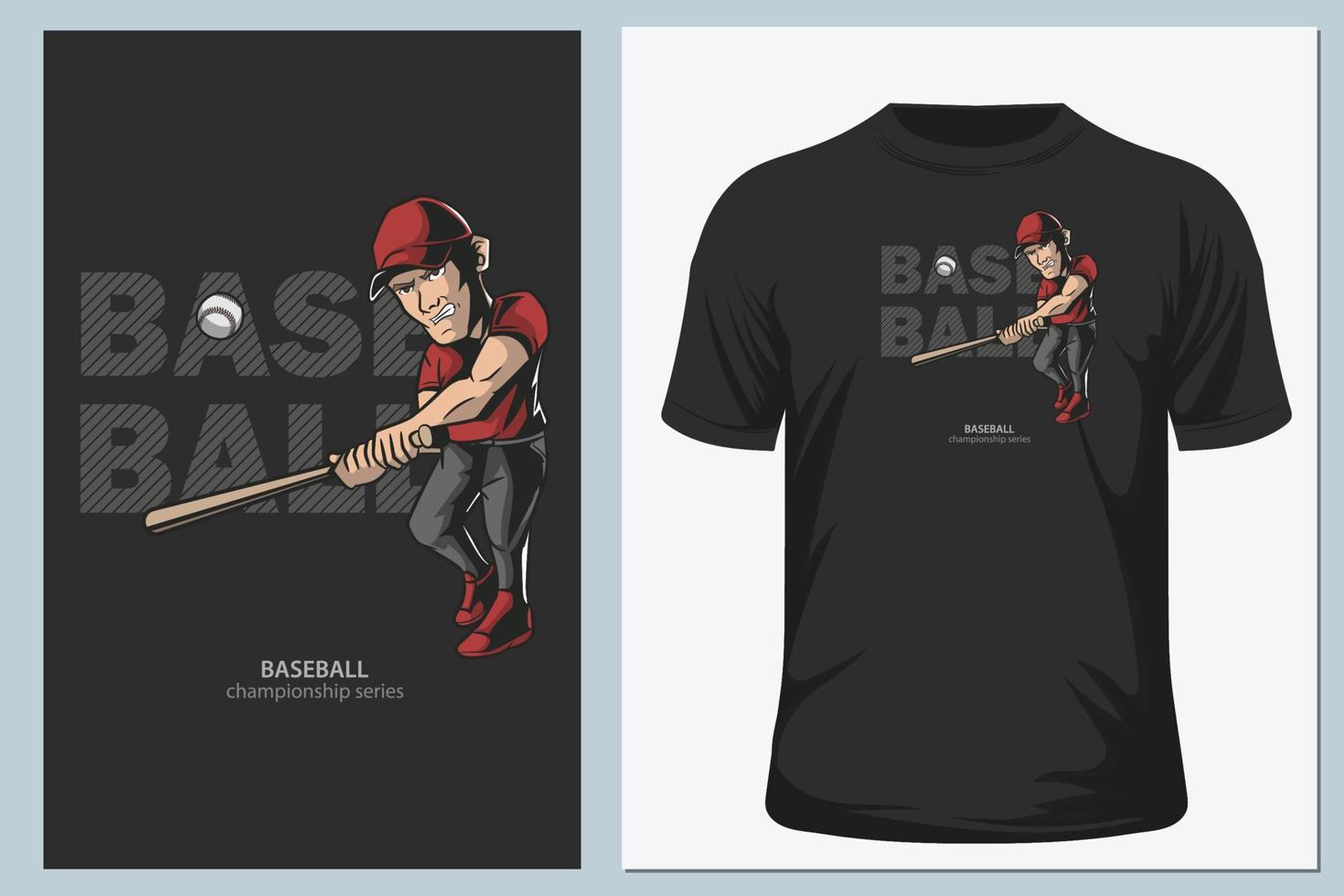 baseball funny mascot vector illustratorPrint