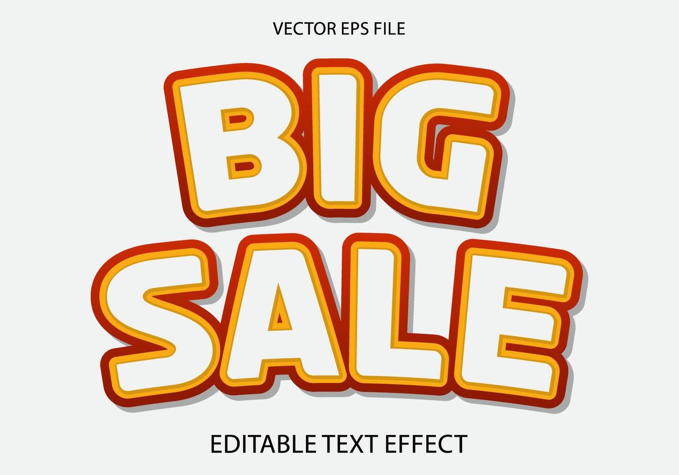 Editable 3d text effect, text effect style, Big Sale editable text effect template vector