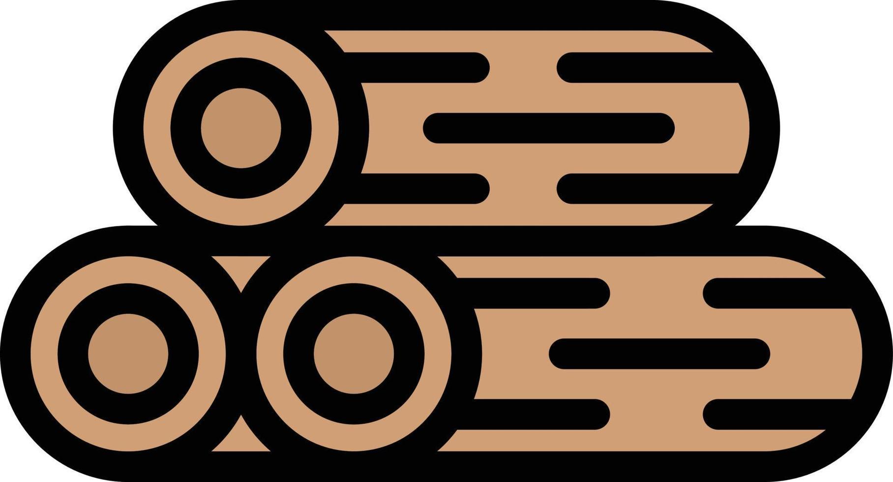 ilustración de diseño de icono de vector de madera