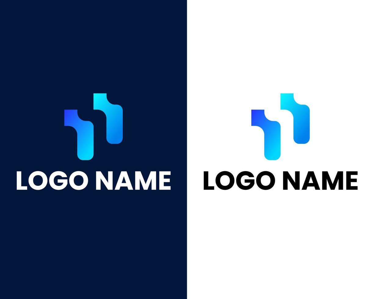 letter n with tech modern logo design template vector