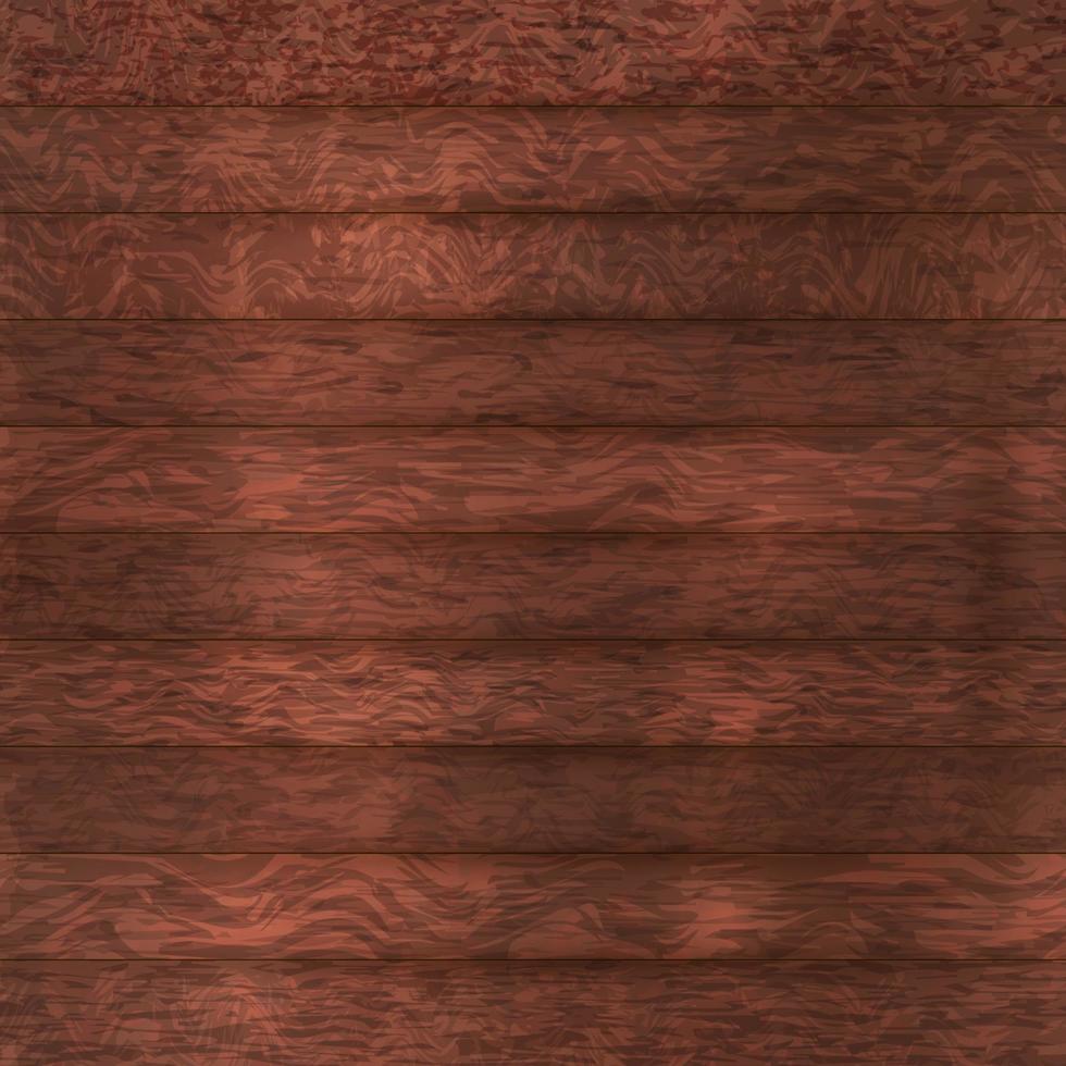 Rustic wood background. Dark brown wooden backdrop. Flat lay layout.  Grunge retro texture of old floor vector illustration.Template for your design projects.