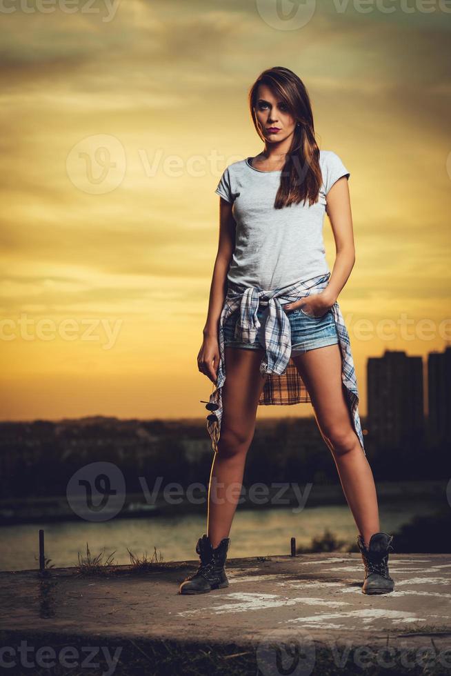 Standing In The Sunset photo