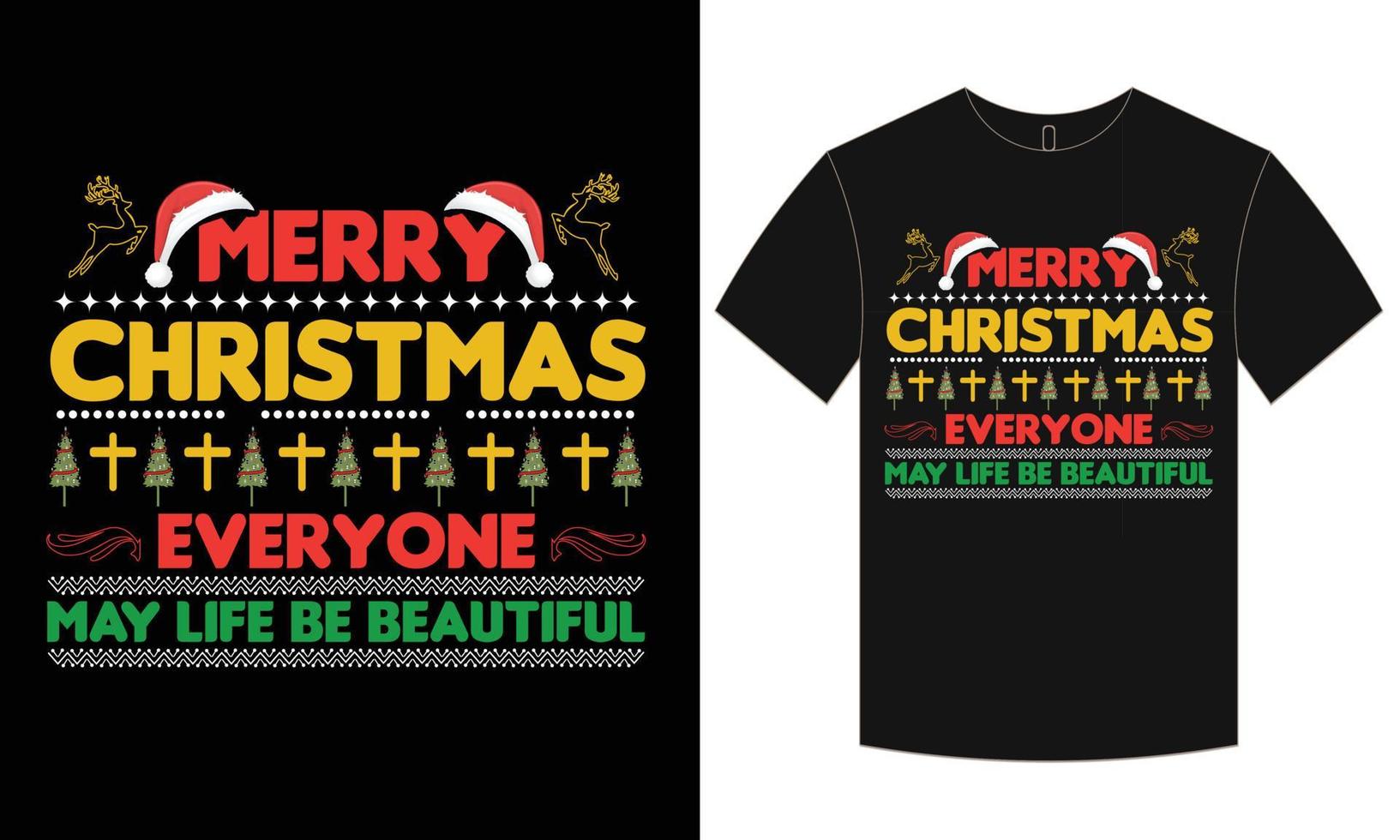 Christmas t-shirt design vector