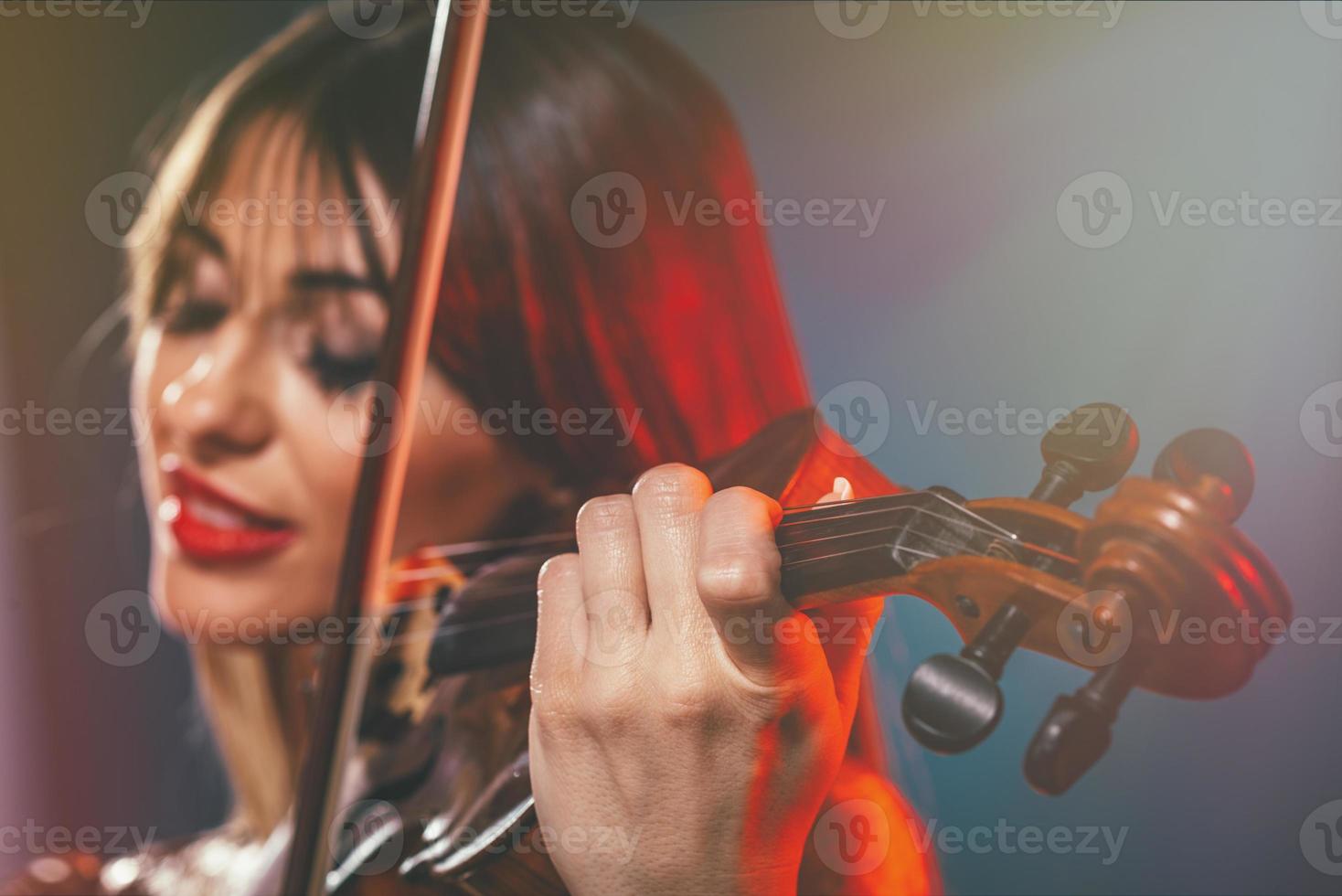 Beautiful Woman Plays Beautiful Music photo
