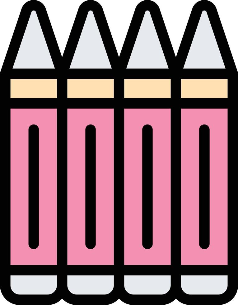 Crayons Vector Icon Design Illustration