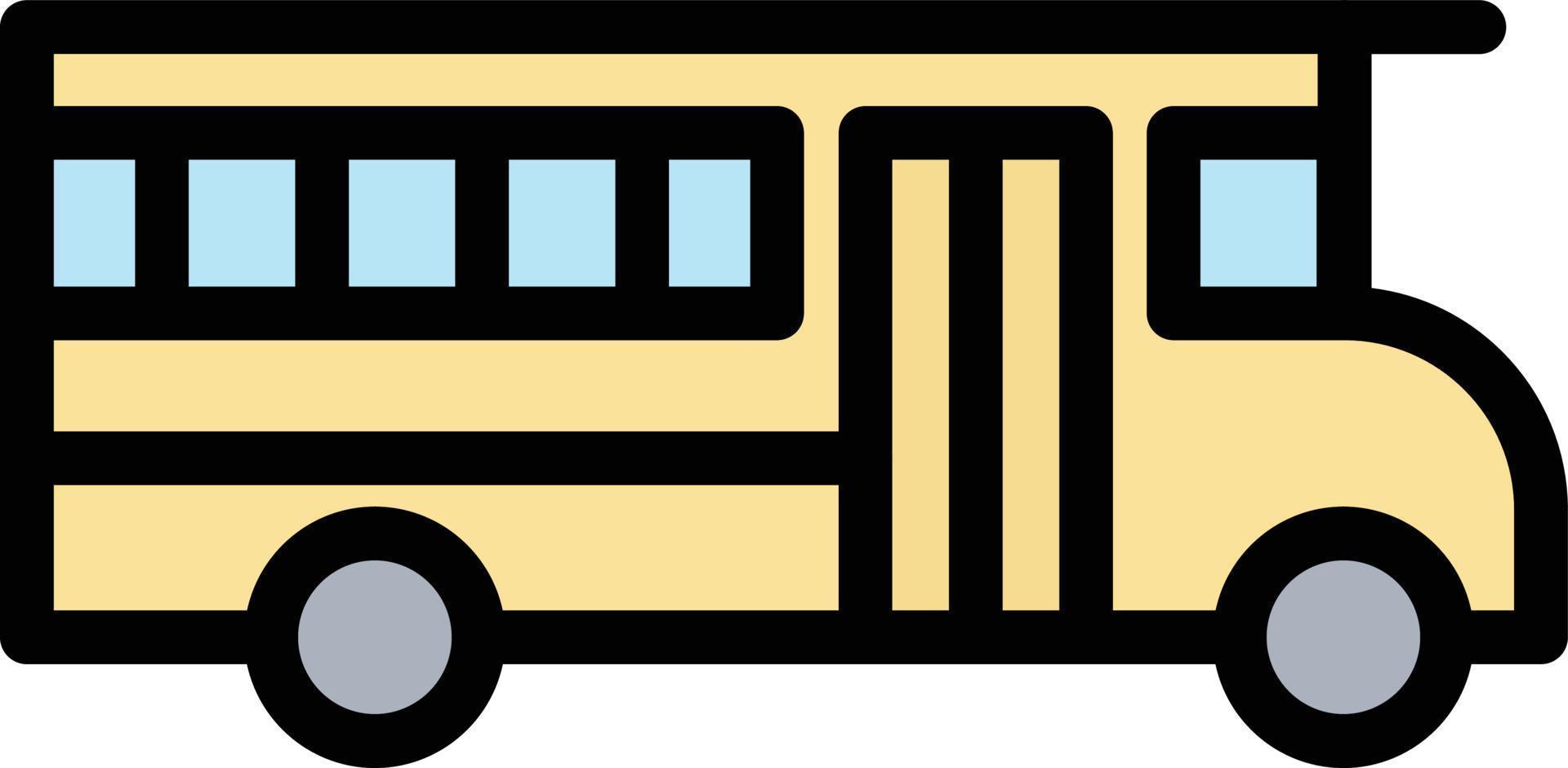 ilustración de diseño de icono de vector de autobús escolar