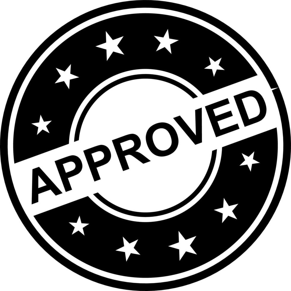 Approved rubber stamp icon vector for graphic design, logo, website, social media, mobile app, UI illustration