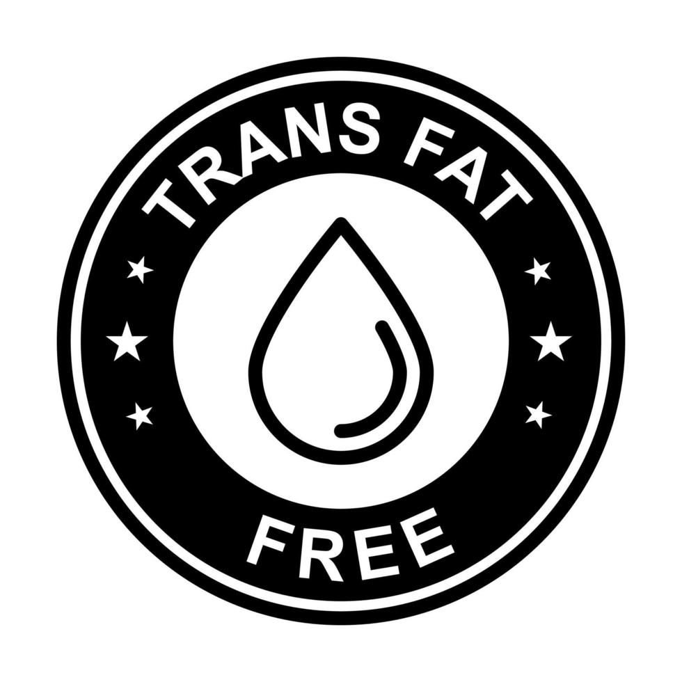 trans fat free icon vector for graphic design, logo, website, social media, mobile app, UI illustration