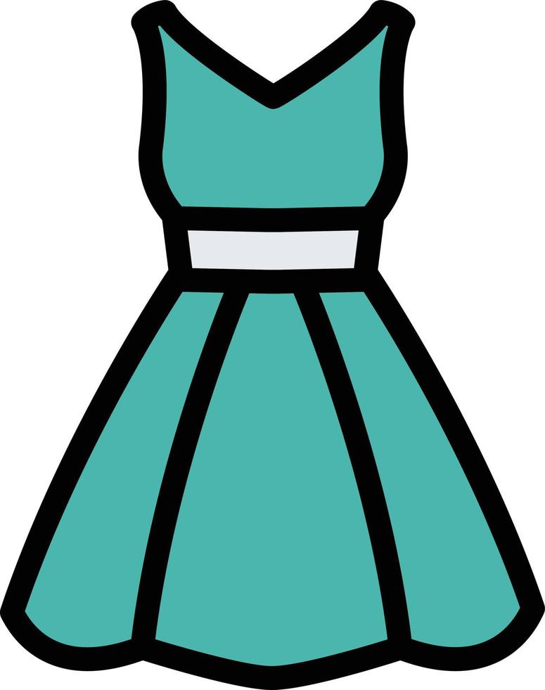 Wedding dress Vector Icon Design Illustration