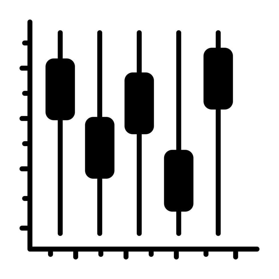 A unique design icon of candlestick chart vector