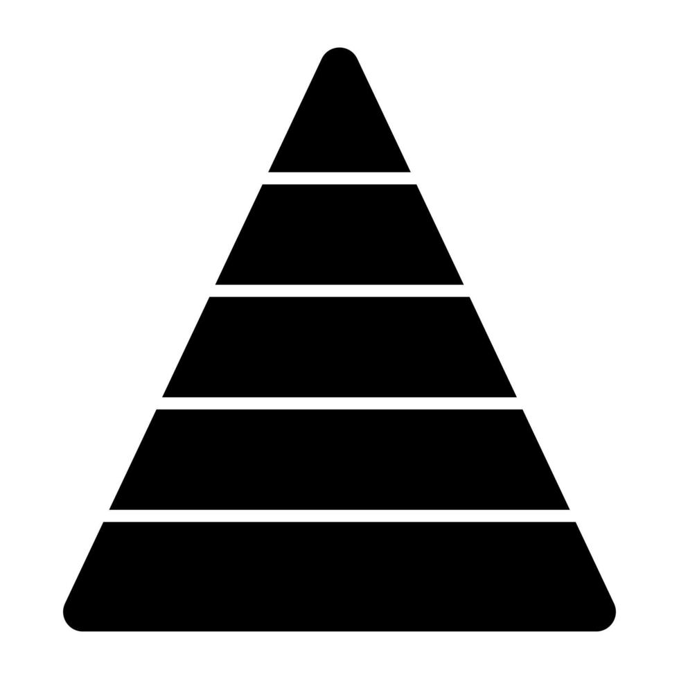 diseño vectorial de gráfico piramidal vector