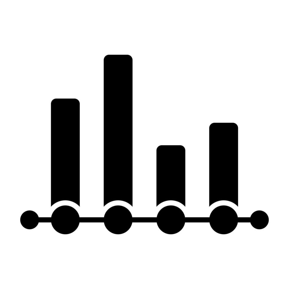 Editable design icon of bar graph vector