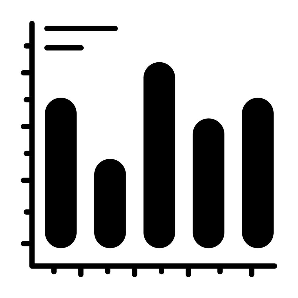 Editable design icon of bar graph vector