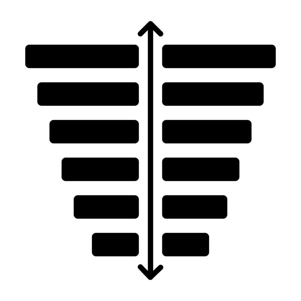 icono de diseño moderno de gráfico de barras verticales vector