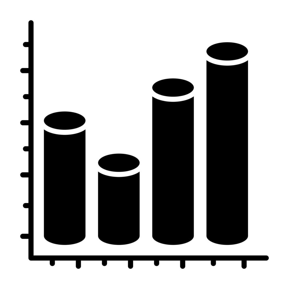 icono de gráfico de columnas en descarga premium vector
