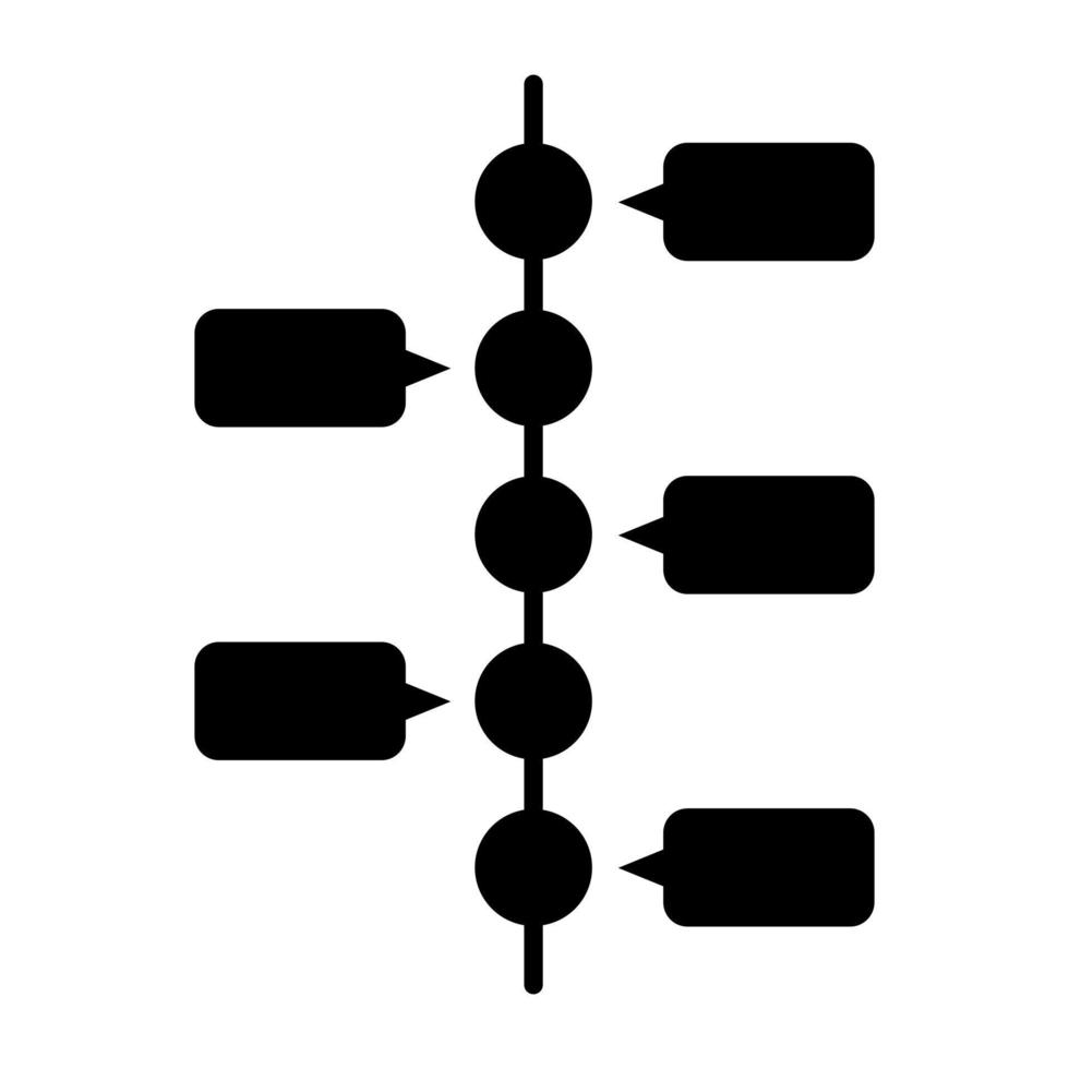 un diseño de icono de diagrama de flujo, icono sólido vector