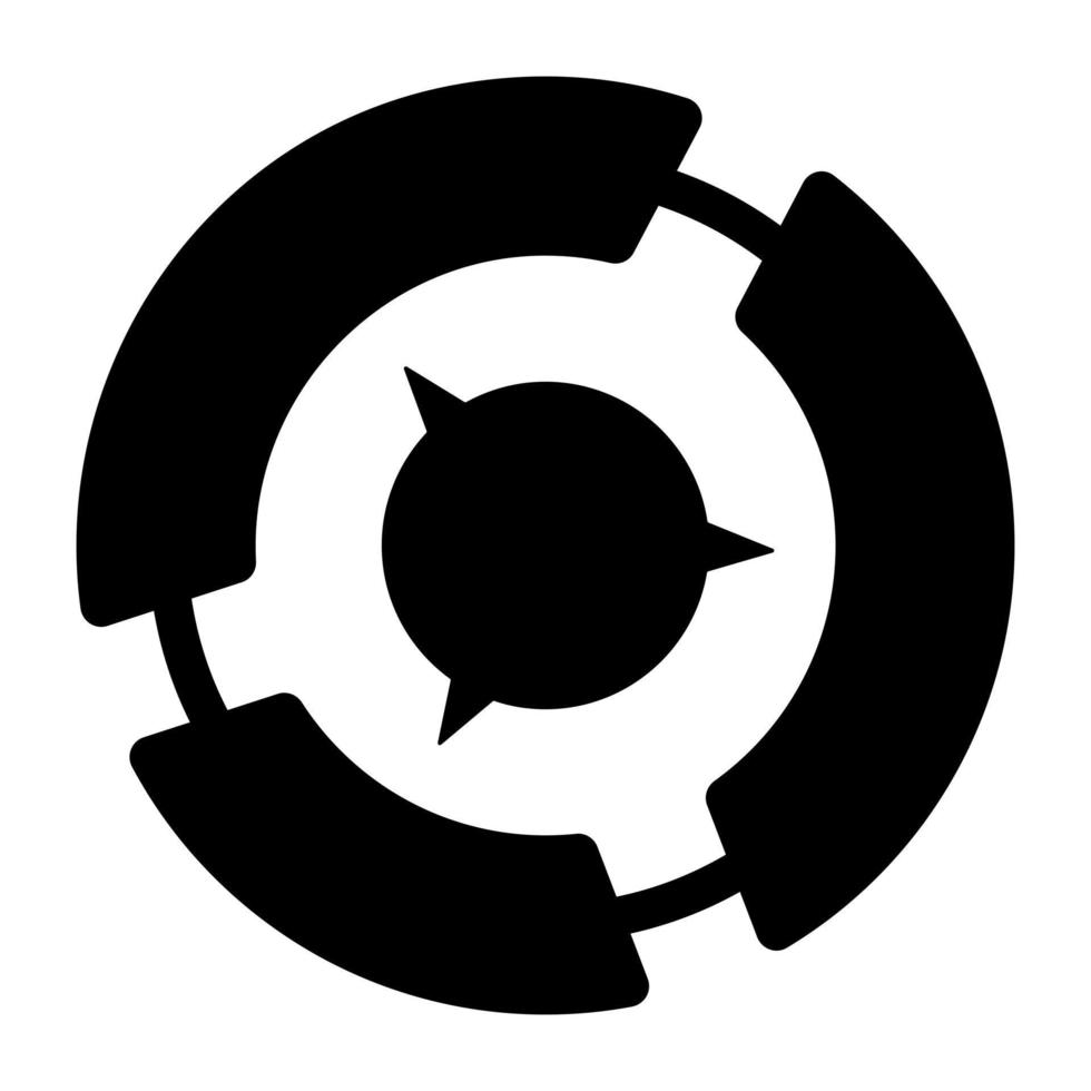 icono de diseño creativo de gráfico circular vector