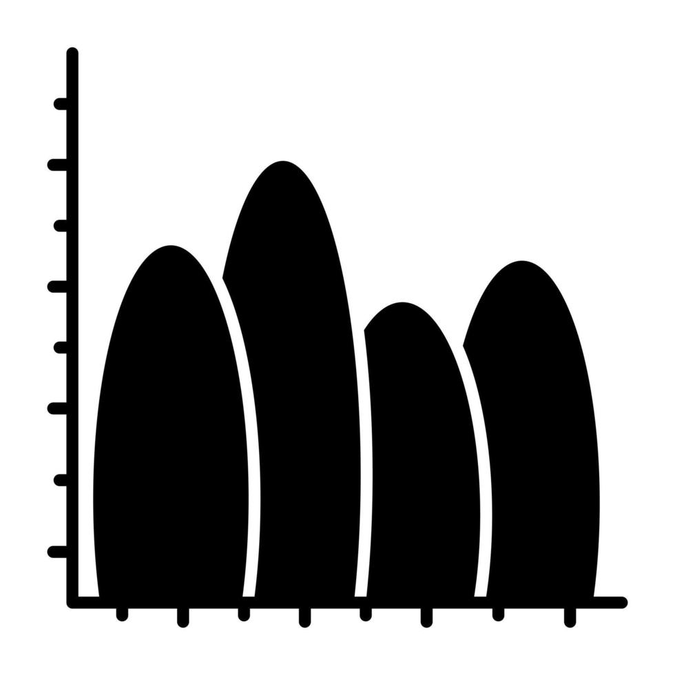 icono de diseño creativo de la tabla de montañas vector