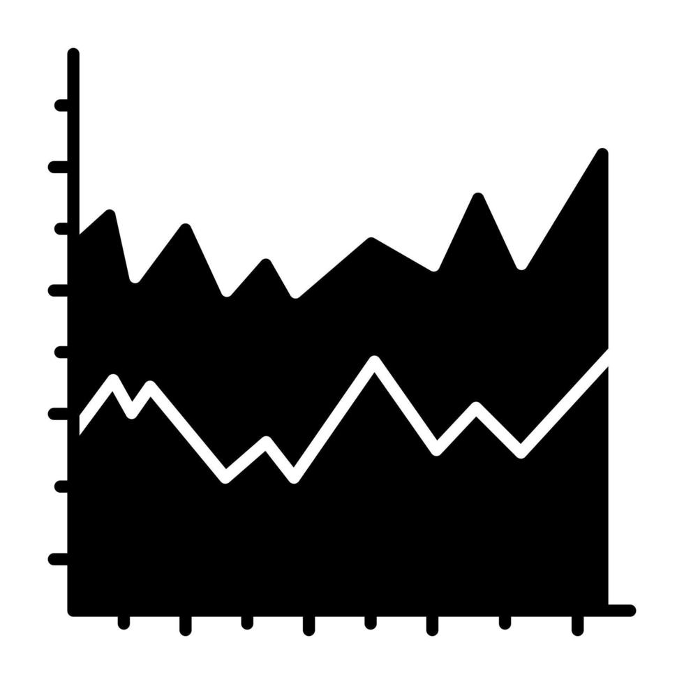 Creative design icon of mountains chart vector