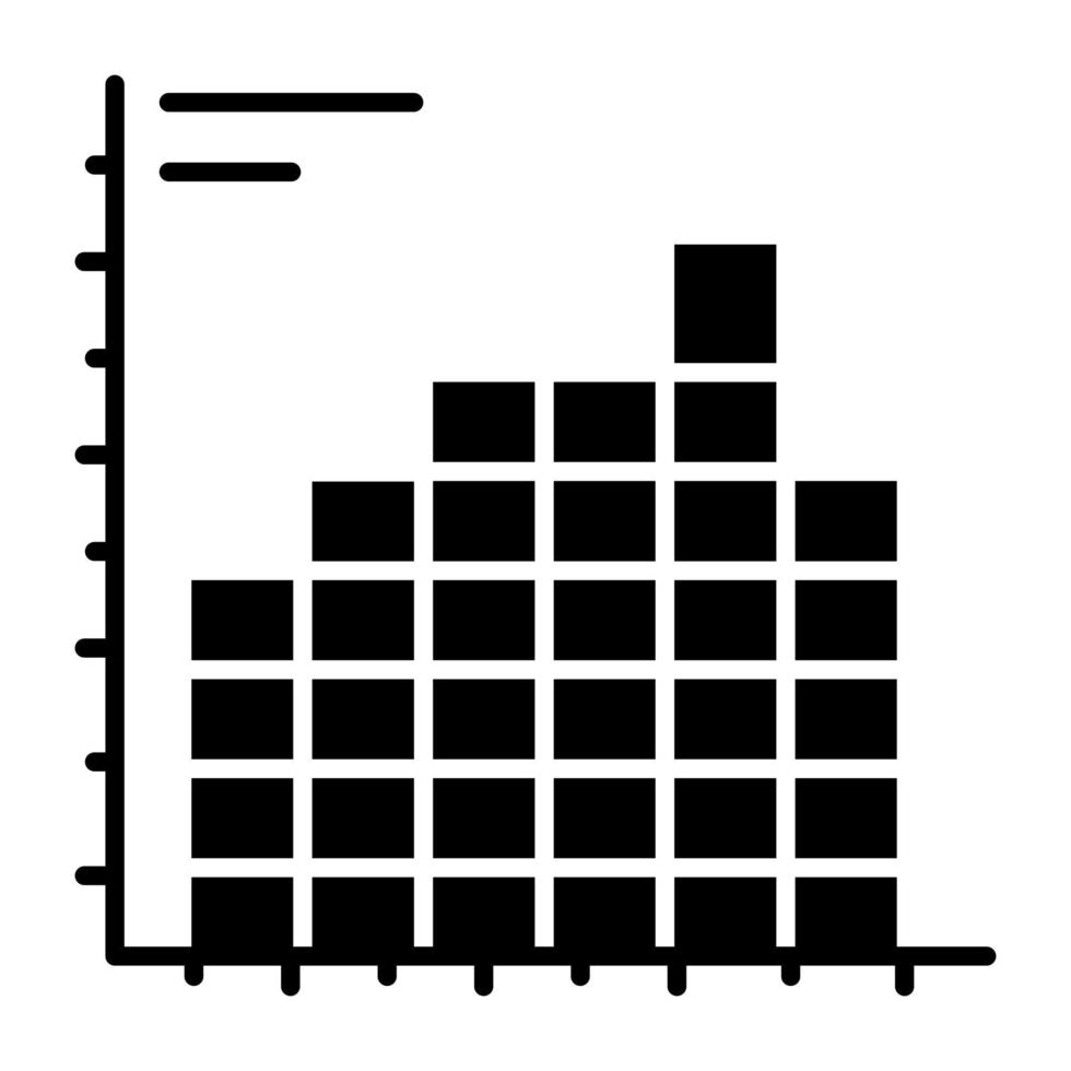 Stacked bar chart icon in unique design vector