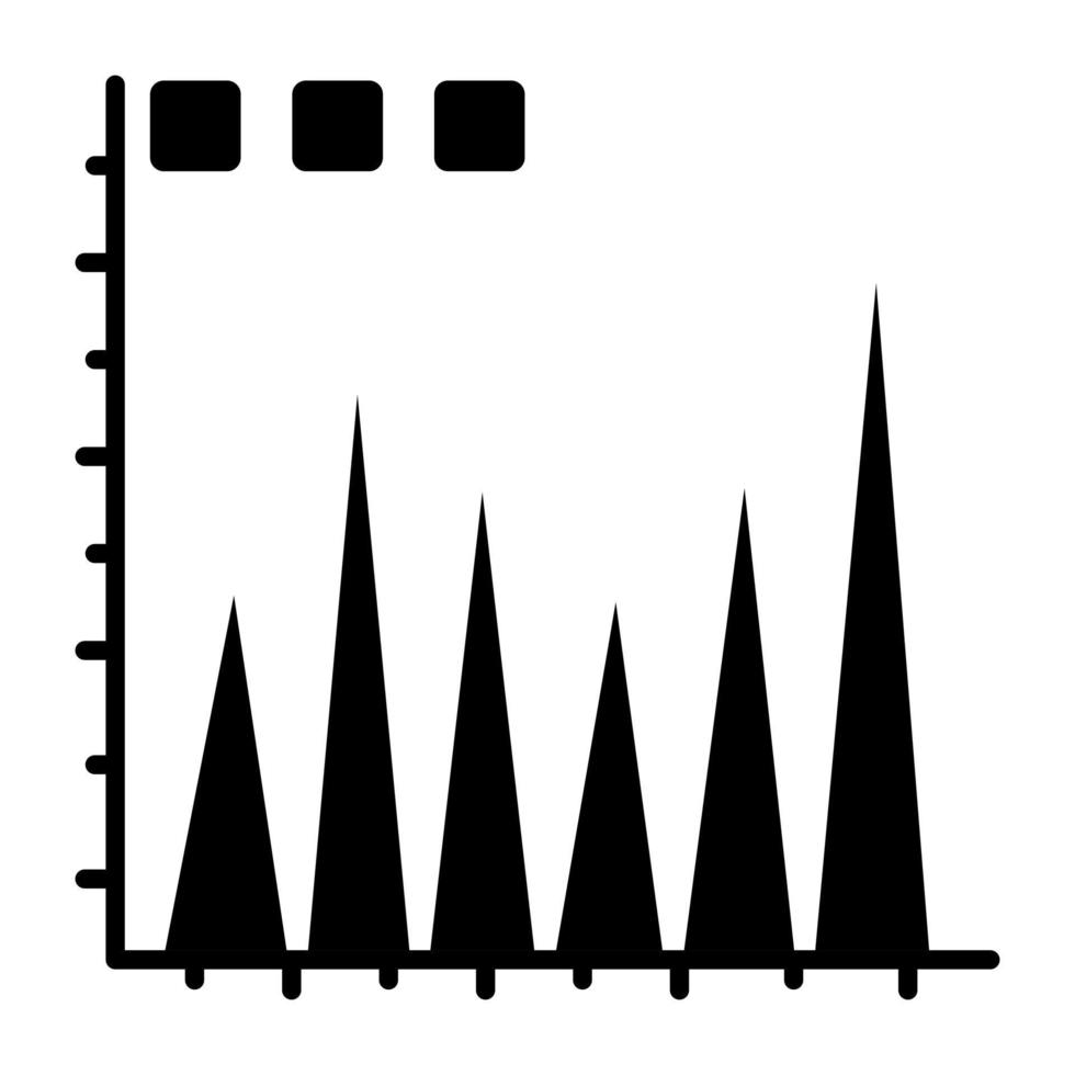 Creative design icon of mountains chart vector