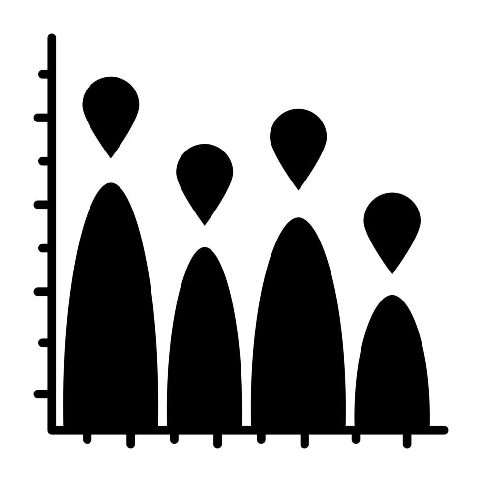 Creative design icon of mountain chart vector