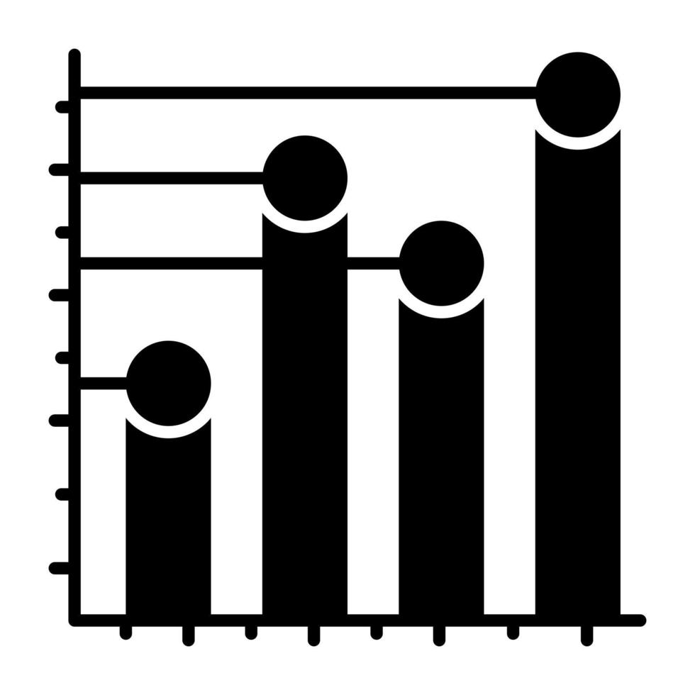 Creative design icon of bar chart vector