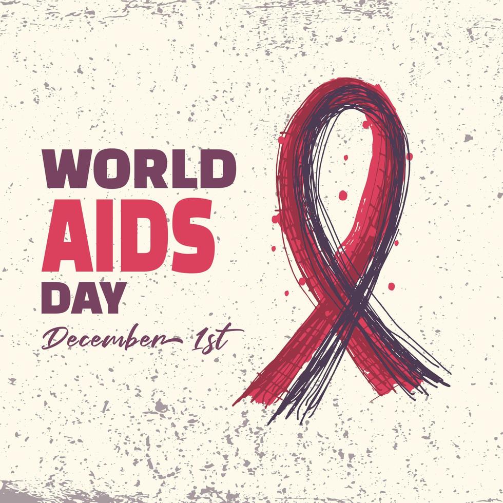 World AIDS Day Social media Background Illustration vector