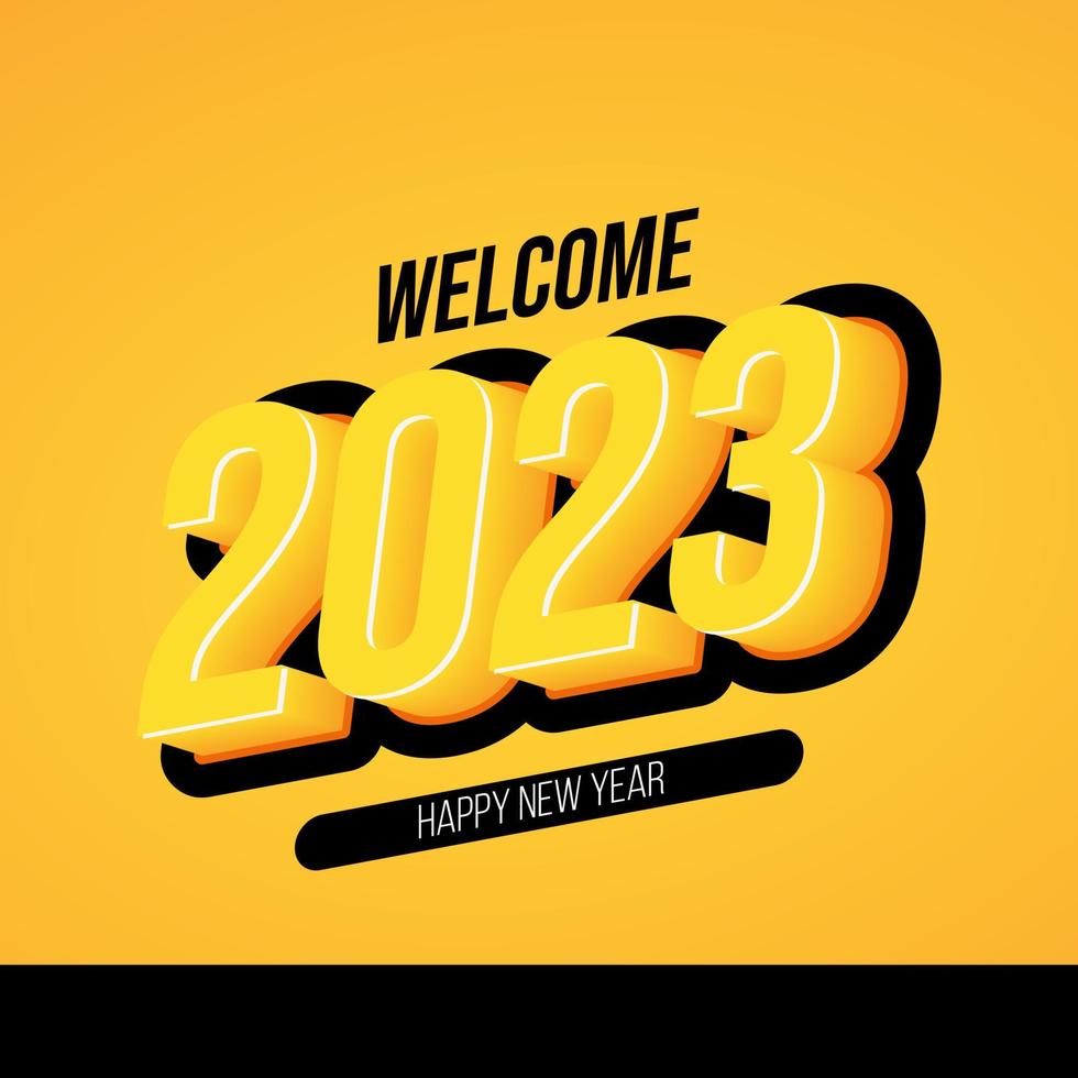 2023 text effect typography is suitable for greeting cards celebrating the new year vector