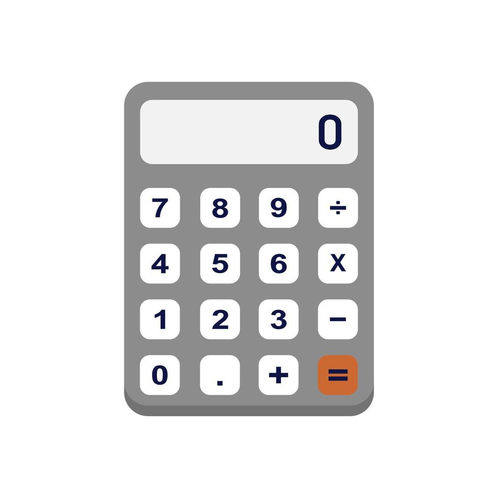 calculadora aislado sobre fondo blanco vector