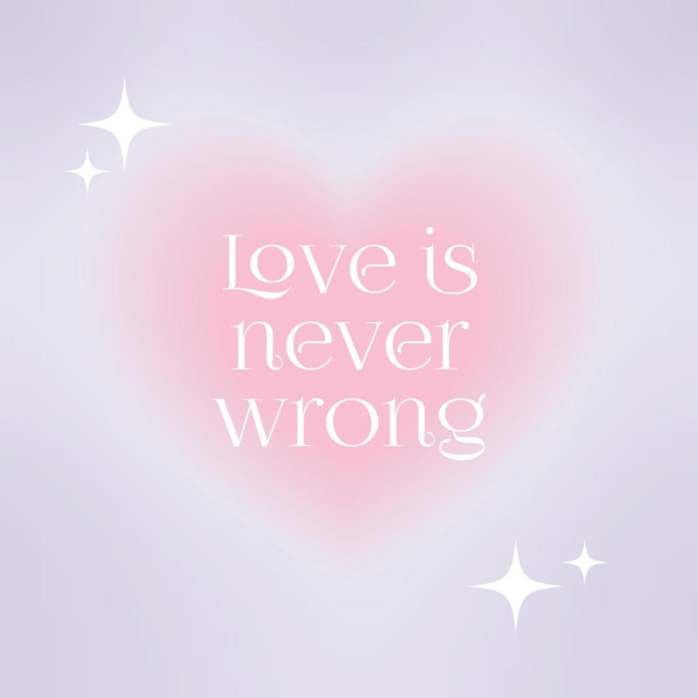 Inspirational love quote in y2k style. Love is never wrong, retro ...