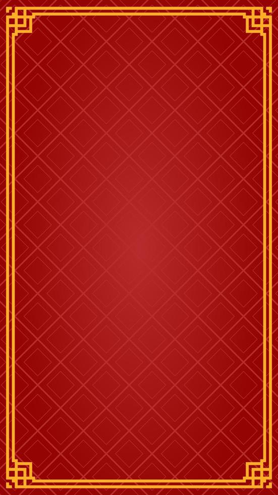 potrait red background with frame vector