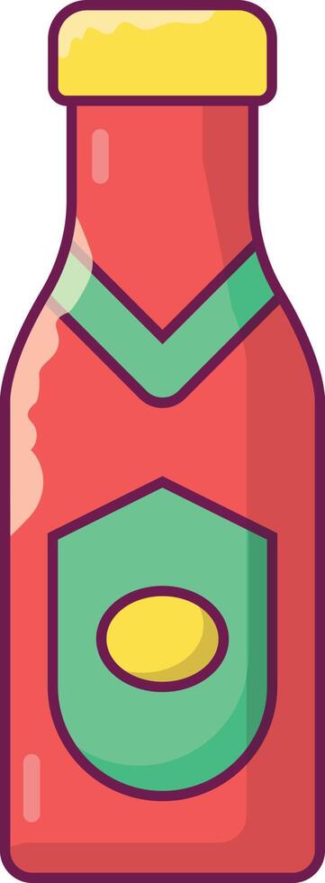 ilustración vectorial de ketchup en un fondo. símbolos de calidad premium. iconos vectoriales para concepto y diseño gráfico. vector