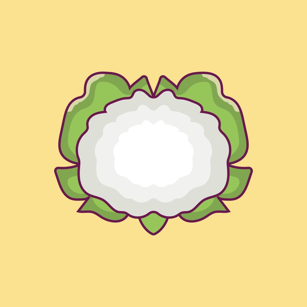 ilustración vectorial de coliflor en un fondo. símbolos de calidad premium. iconos vectoriales para concepto y diseño gráfico. vector