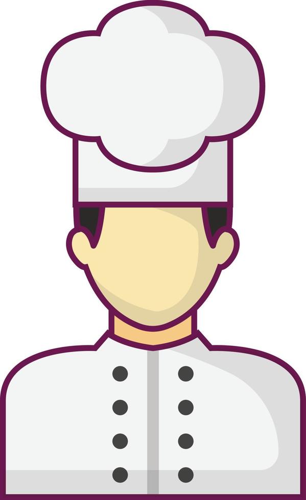 ilustración de vector de chef en un fondo. símbolos de calidad premium. iconos vectoriales para concepto y diseño gráfico.