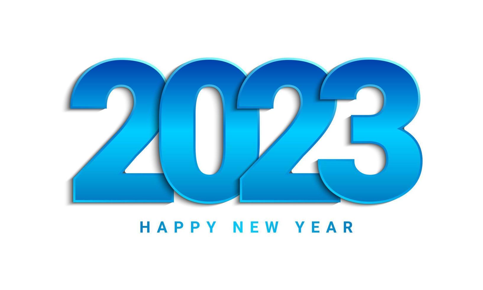 feliz año nuevo 2023 diseño aislado sobre fondo blanco. ilustración vectorial vector
