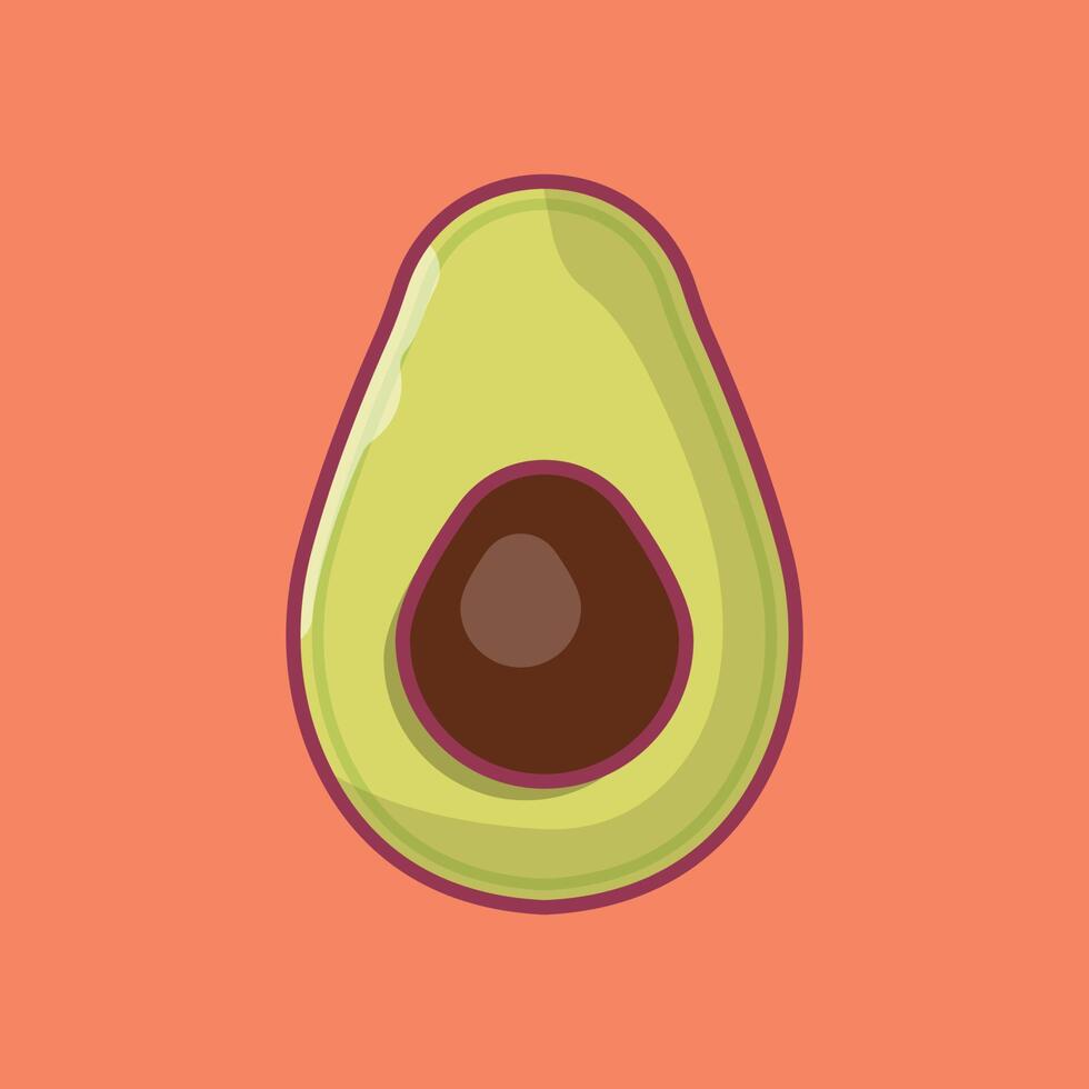 avocado vector illustration on a background.Premium quality symbols.vector icons for concept and graphic design.